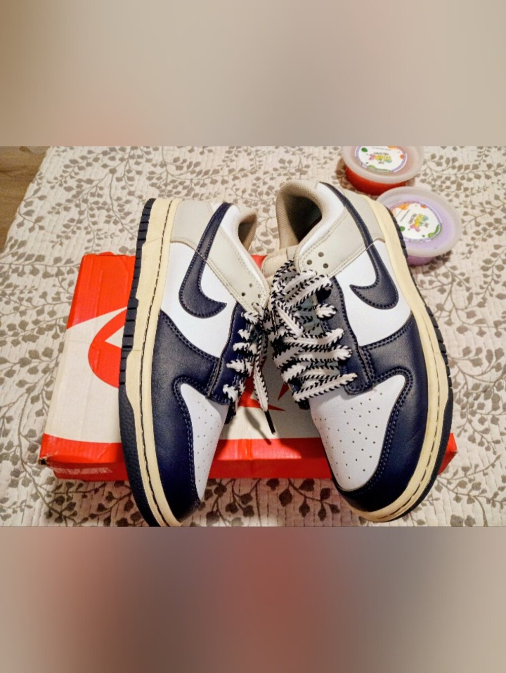 Nike Dunk Low Retro Sneakers New York Yankees IM2222-101 Men's Size 7